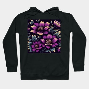 Pink Floral Illustration Hoodie